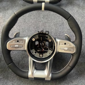 Volant en cuir haute performance personnalisé YLD GLC E S CLS <span class=keywords><strong>AMG</strong></span> W167 W177 W190 W205 W206 W213 W217 W223 en fibre de carbone pour Benz - Product Image 3