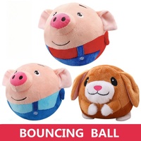 Haute qualité électronique chien interactif chien jouet dessin animé cochon jouet animal de compagnie en peluche balle sautante peut imiter son jouet