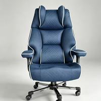 Chaise de bureau exécutive pivotante et réglable en cuir polyuréthane, avec accoudoirs ajustables, design moderne, prête à l'emploi