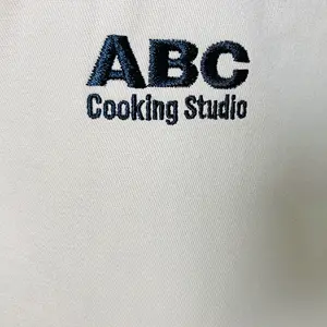 Grembiule resistente personalizzato per cottura al forno, grembiule di tela stampato per cucinare con due tasche, cotone biologico al 100%