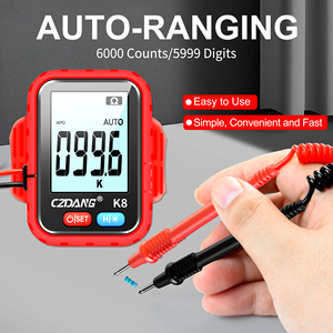 Multimetro Digitale Indossabile Stile Smartwatch, <span class=keywords><strong>Tester</strong></span> Multifunzione per Misurazioni di <span class=keywords><strong>Tensione</strong></span> DC/AC, Resistenza e Continuità - Product Image 5