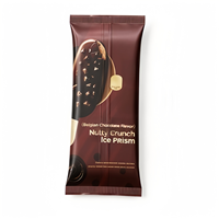 Sachet d'emballage pour bâtonnets de glace imprimé en couleur personnalisé, scellé au dos, résistant au congélateur, en BOPP, pour usine alimentaire