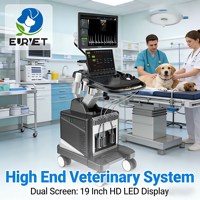 Appareil d'échographie Doppler couleur vétérinaire haut de gamme EURVET, système sur chariot 4D avec écran LED HD de 19 pouces