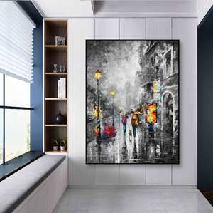 Phong Cảnh Handmade trừu tượng bức tranh sơn dầu dày kết cấu dao sơn dầu hiện đại tùy chỉnh thiết kế trang trí nội thất - Product Image 2