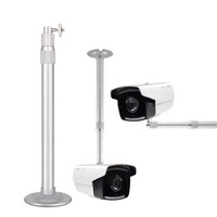 Soporte retráctil para cámara de seguridad, ajustable de 60-120 cm, de metal, para exteriores/interiores, soporte telescópico universal para cámara de vigilancia.