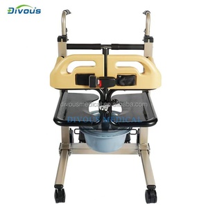 Silla Hidráulica Multifuncional Ajustable para Traslado de Pacientes Discapacitados, Manual, con Inodoro - Product Image 3