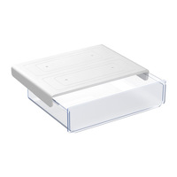 Boîte de rangement rectangulaire grande capacité pour papier A4, organiseur de tiroir invisible sous le bureau, porte-documents de bureau en plastique injecté