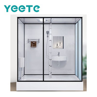 Módulo de Baño Prefabricado Cuadrado YEETE, Cabina de Ducha Modular Integrada con Inodoro y Lavabo, Certificado CE, Diseño Moderno para Hotel