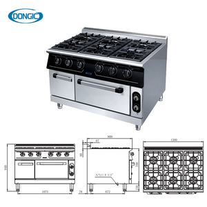 Estufas comerciales de seis hornillas de <span class=keywords><strong>gas</strong></span> Buen precio con horno - Product Image 4