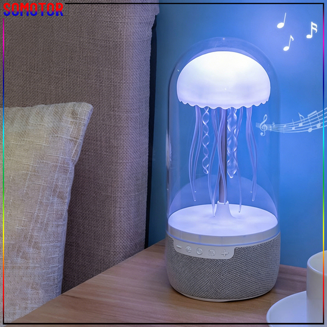 Portable Desktop Outdoor Jellyfish Design Wireless Speaker with  Cool Atmosphere RGB Color-shifting Light