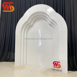 SMOOTH Multilayer White Metal Arch <b>Backdrop</b> Decorative Background Stage <b>Backdrop</b> Metal Wall for Wedding Event Decoration - Product Image 4