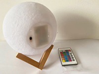 Lampe de décoration de salon Coran 3 couleurs 16 couleurs LED Lampe lune 3D Veilleuse