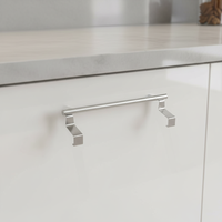 Porte-serviettes moderne en acier inoxydable, écologique, à tige unique, multifonctionnel, sans perçage, pour la cuisine et les armoires