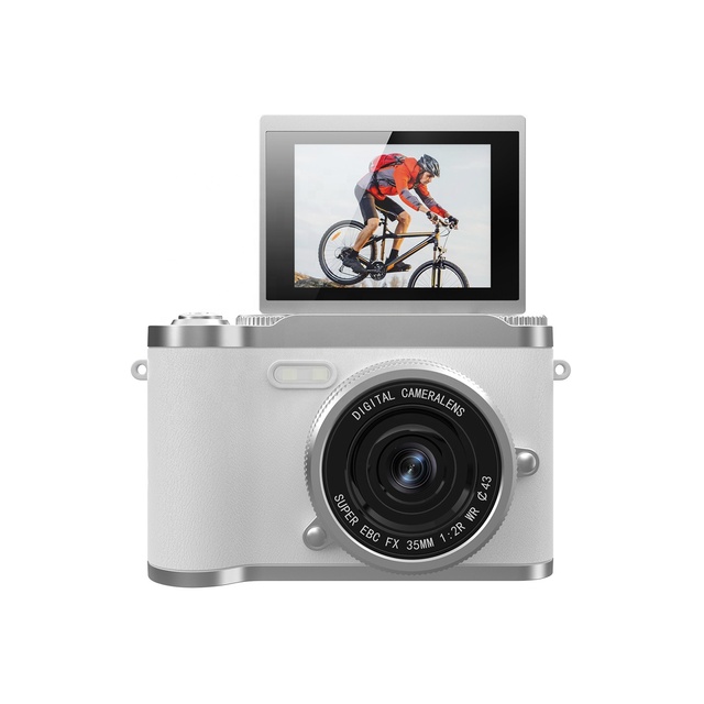 Portable Retro Style  Vlog Camera Photo Video Recording Student Gift HD 2.4" Flip Screen Macro Built-in Games Kids CCD Camera