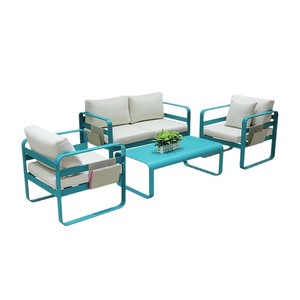 Conjunto de Sofá de Jardín de Aleación de Aluminio, Resistente al Agua y a la Oxidación, Muebles de Exterior Contemporáneos, Silla de Patio, Cama - Product Image 1