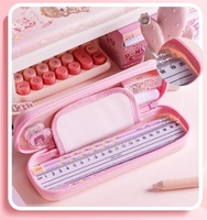 Trousse en cuir EVA de grande capacité Boîte de papeterie de style dessin animé pour filles et garçons