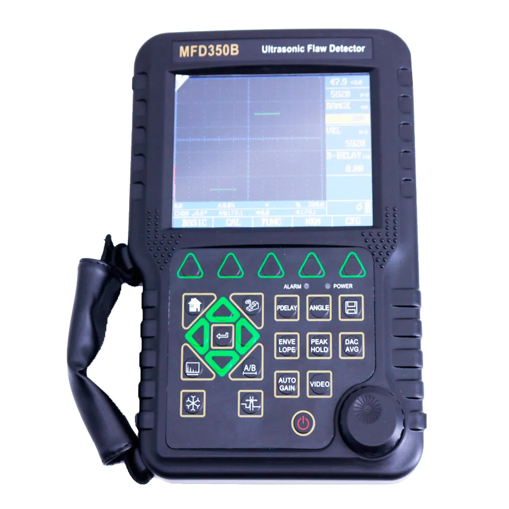 Mitech mfd350b detector de falha ultrassônico digital, equipamento de teste de detecção de falha com todas as sondas medidor ndt MFD-350B