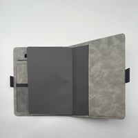 Vente en gros A5 avec logo personnalisé Cahier en cuir PU 200 pages Bureau quotidien avec poches et ceinture verrouillée pour promotions personnalisées