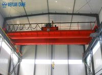 Ponts roulants à double poutre en acier inoxydable, capacité 10-100 tonnes, avec câble métallique et télécommande pour un levage fluide