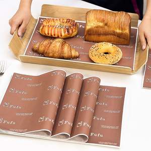 Papier d'emballage pour sandwichs, papier à hamburger, papier de cuisson, papier pour plateau à pain, papier pour dessous de plat, impression personnalisée sur papier gras - Product Image 1