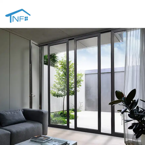 Patio pliant en aluminium moderne personnalisé en usine pour salon intérieur balcon accordéon bifold toboggan balançoire verre panoramique - Product Image 4