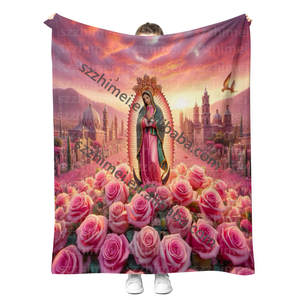 Nouveau personnalisé 3D aquarelle jésus chrétien San <span class=keywords><strong>Judas</strong></span> Tadeo vierge marie virgen de guadalupe impression peluche jeter couverture - Product Image 3