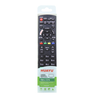 Télécommande TV étanche HUAYU RM-L1378 à code fixe en ABS avec contrôle tactile LED, 4 boutons, portée de 10 m pour Panasonic
