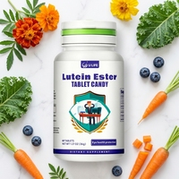 Tablet Kunyah Rasa Blueberry Pendukung Kesehatan Mata, Lutein Ester, Penyaring Cahaya Biru, Antioksidan, Kejernihan Penglihatan, Formula Harian