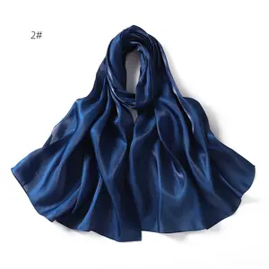 Solid color soft shimmering satin scarf jersey hijab scarf women instant hijab scarfs muslim hijabs