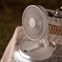 Ventilateur pliable 2 en 1, 5 vitesses, ventilateur portable, rechargeable par USB, mini ventilateur de plafond pliable, faible bruit, pour l'extérieur et la maison