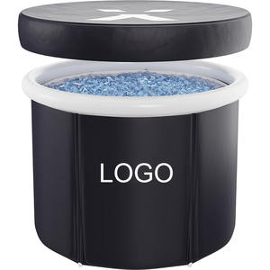 Bain de glace portable en nylon et PVC à 5 couches avec logo personnalisé pour la récupération sportive masculine, la thérapie par le froid et les activités extérieures, avec couvercle. - Product Image 2