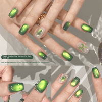 XEIJAYI Gel Polish Effet Œil de Chat Blanc Pitaya, Longue Durée, Effets Maquillage Perles et Pierres, Style Designer, Flacon de Set