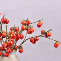 Kunstmatige kersentomaten tak 68cm, nep tomatenstoot met 11 vruchten voor thuis, kantoor, hotel, bruiloft, vaasdecoratie, groothandel