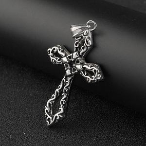 Collier pour homme populaire en promotion, de haute qualité, avec pendentif croix, style punk gothique vintage - Product Image 3