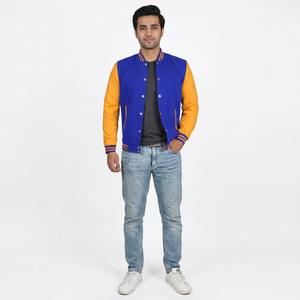 Blouson universitaire pour homme de haute qualité, élégant et professionnel, en tissu de laine respirant, coupe-vent et écologique, idéal pour l'hiver. - Product Image 1