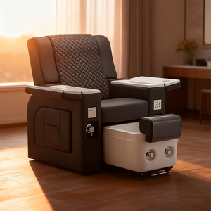 Sillón de Pedicura Moderno y Lujoso para Salones de Uñas, el Mejor Sillón Profesional para Manicura, Masaje y Spa de Pies con Respaldo Reclinable - Product Image 6