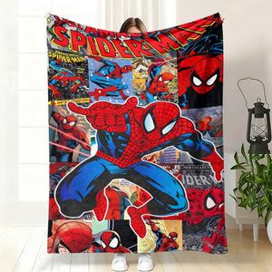 cheap wholesale cute cartoon character blanket low moq custom printing plush polyester <b>sofa</b> couch throw bed blankets - Product Image 2