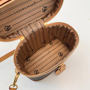 Sac à main fourre-tout décontracté durable, motif géométrique imprimé, fermeture éclair, sac portable en forme de boîte, doublure en polyester PU, bandoulière pour femme - Product Image 4