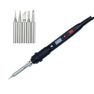 Mini LCD Display 110V 220V 80W Electric Soldering Iron Five Mixed Soldering Tips Adjustable Temperature
