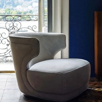 Fauteuil de salon classique en tissu de lin rayé, fauteuil d'appoint rembourré, fauteuil de salon pour la maison et l'hôtel