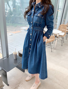 <span class=keywords><strong>Vestido</strong></span> de Mezclilla de Moda Coreana para <span class=keywords><strong>Mujer</strong></span>, Elegante, Estilo 2026, Gran Venta - Product Image 3