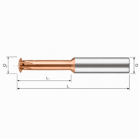 Fraise à fileter universelle 60 degrés pour acier, revêtement carbure, pour usinage CNC, filetage interne haute vitesse métrique