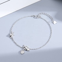 Bracelet requin Bruce en argent sterling 925, bracelet avec pendentif requin mignon pour enfants, cadeau