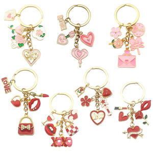 Nouveau porte-clés en alliage de rose magique <span class=keywords><strong>rouge</strong></span> pour la Saint-Valentin, accessoires pour sac à main, breloques, pendentif décoratif - Product Image 1
