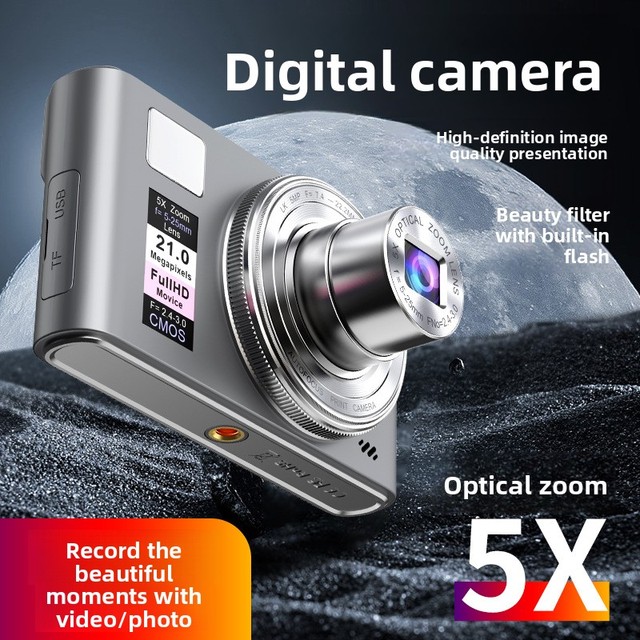 LK-016 Retractable DSLR 4K HD 7.1x-16x Optical Zoom 2"-3" Screen Optical Image Stabilization New Style CCD Digital Camera
