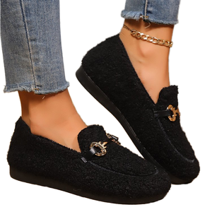 Elegantes Zapatos Planos de Punto Estilo Mary Jane para Mujer, Pantuflas de Invierno, Talla Grande, Exclusivas para África, Venta Directa de Fábrica - Product Image 2