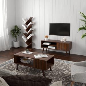 定制现代高节省空间8架树书架书柜书角架展示架杂志收纳架 - Product Image 6