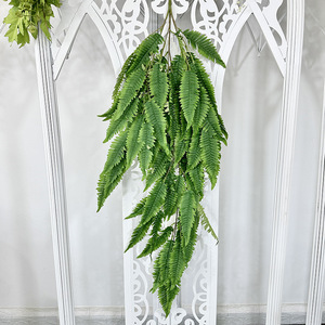 Nouvelle guirlande murale en feuilles d'eucalyptus artificielles persanes, fausse verdure en plastique pour décoration de mariage et de maison - Product Image 2