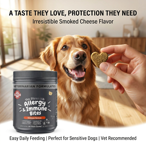 Vet Strength Allergy Immune Soft Chews avec Omega 3 Acides Gras Colostrum L-Arginine <span class=keywords><strong>Spiruline</strong></span> Huile de Poisson Complément Alimentaire <span class=keywords><strong>pour</strong></span> Animaux de Compagnie Chiens - Product Image 3