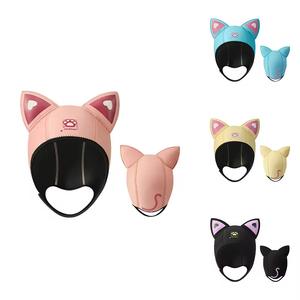 <span class=keywords><strong>Gorro</strong></span> de Buceo de Neopreno Impermeable Ligero y Ecológico con Orejas de Gato para Mujer y <span class=keywords><strong>Niño</strong></span>, con Correa para la Barbilla, Duradero - Product Image 6